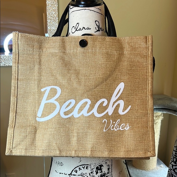 Beach Vibes Canvas Tote Bag - Picture 2 of 4